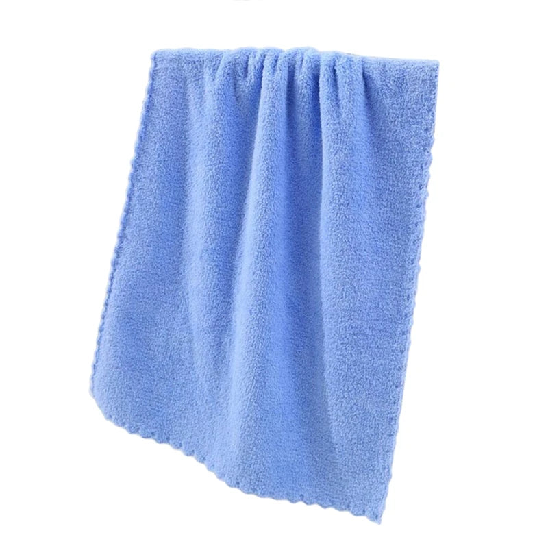 Square Solid Color Bamboo Fiber Soft Face Towel Polyester Hair Hand Bathroom Towels Bath Towel