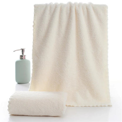 Square Solid Color Bamboo Fiber Soft Face Towel Polyester Hair Hand Bathroom Towels Bath Towel