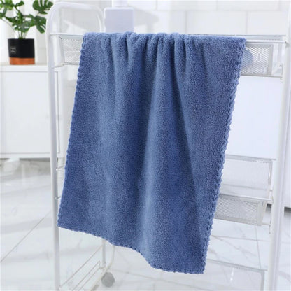 Square Solid Color Bamboo Fiber Soft Face Towel Polyester Hair Hand Bathroom Towels Bath Towel