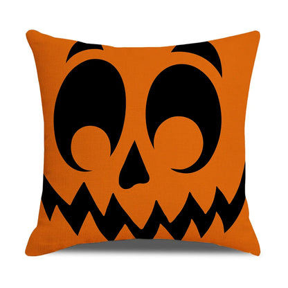 Fall Halloween Pumpkin Cushion Cover 18x18 Inches Trick or Treat Farmhouse Decor Home Throw Pillow Covers for Couch Decorations