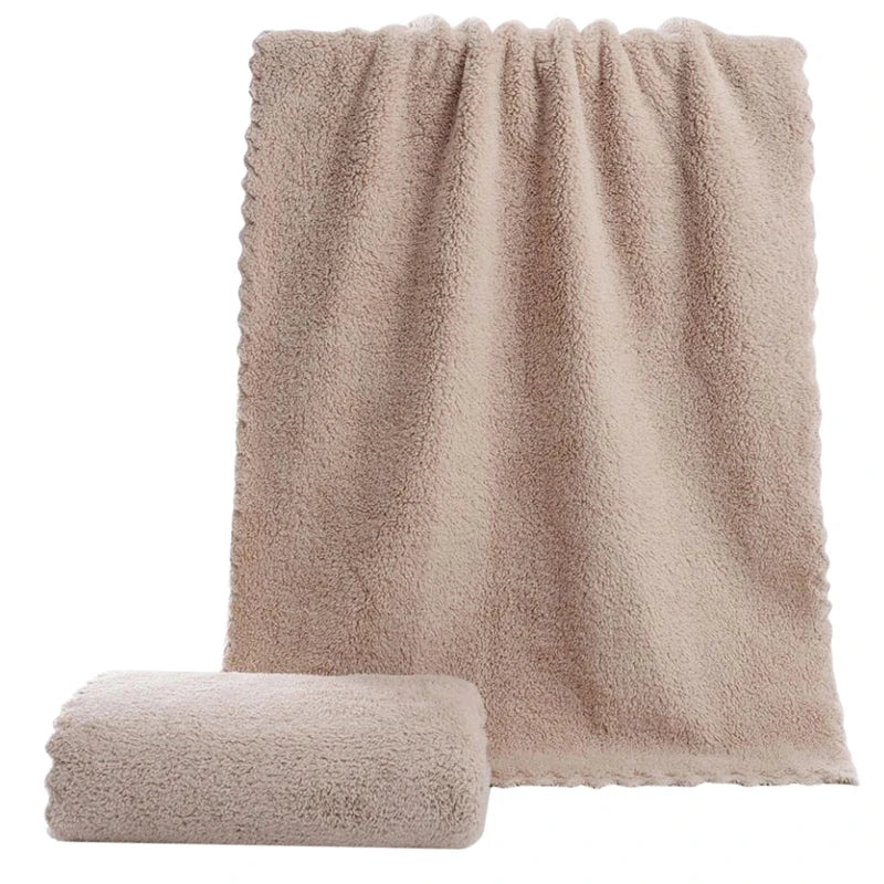 Square Solid Color Bamboo Fiber Soft Face Towel Polyester Hair Hand Bathroom Towels Bath Towel