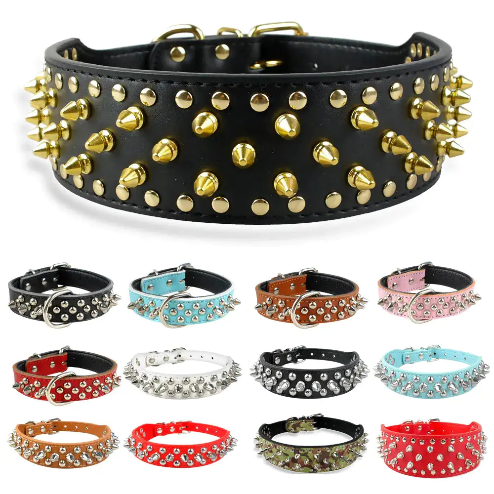 Cone Spikes Dog Collar