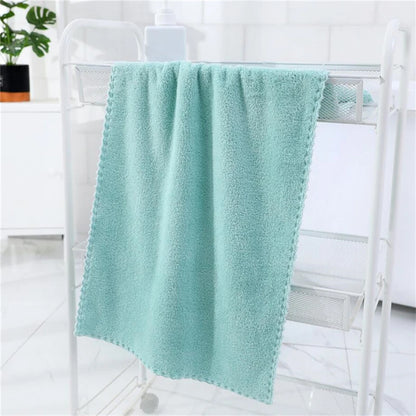 Square Solid Color Bamboo Fiber Soft Face Towel Polyester Hair Hand Bathroom Towels Bath Towel