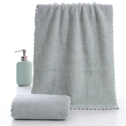 Square Solid Color Bamboo Fiber Soft Face Towel Polyester Hair Hand Bathroom Towels Bath Towel