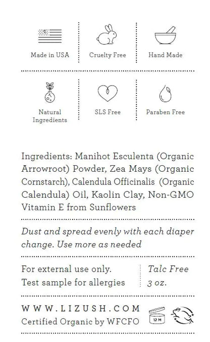 ORGANIC BABY POWDER - Talc Free