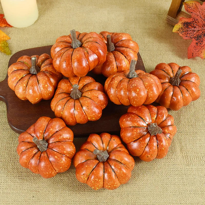 Artificial Pumpkins Decor Foam Simulation Fake Mini Pumpkin DIY Craft For Halloween Home Party Decoration Autumn Fall Ornaments