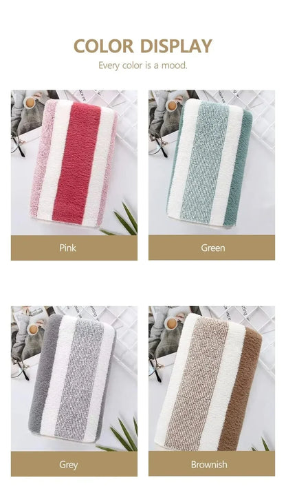 Striped Pattern Towel Set Soft Hand Towel Bath Towel Quick Drying Absorbent Towels For Bathroom Towel Soft and Thick