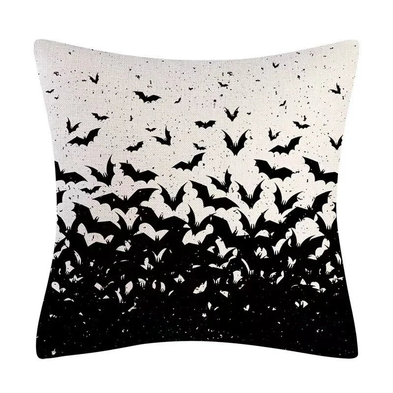 Halloween Fall Cushion Cover 18x18 Inches Trick or Treat Farmhouse Decor Home Throw Pillow Covers for Couch Decorations