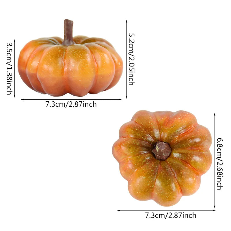 Artificial Pumpkins Decor Foam Simulation Fake Mini Pumpkin DIY Craft For Halloween Home Party Decoration Autumn Fall Ornaments