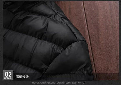 Autumn And Winter Men's Oversized Coat Thick Coat Outdoor Winter Men's Warm Zipper Street Style Coat Plus Size Jacket