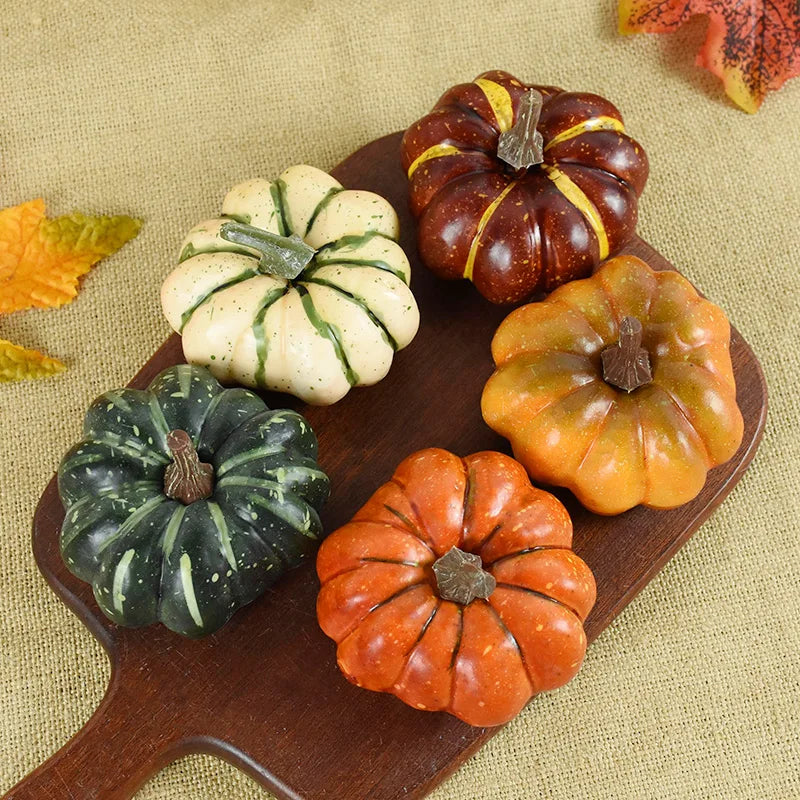 Artificial Pumpkins Decor Foam Simulation Fake Mini Pumpkin DIY Craft For Halloween Home Party Decoration Autumn Fall Ornaments