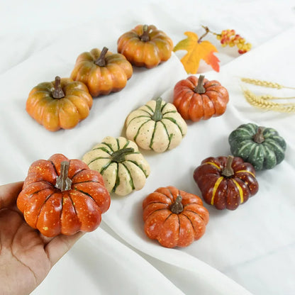 Artificial Pumpkins Decor Foam Simulation Fake Mini Pumpkin DIY Craft For Halloween Home Party Decoration Autumn Fall Ornaments