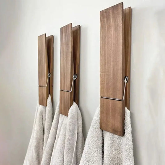 Wooden Giant Towel Clip Funy Bathroom Hook Bathroom Accessories Towel Rack Large Clothespin Giant Clothespin