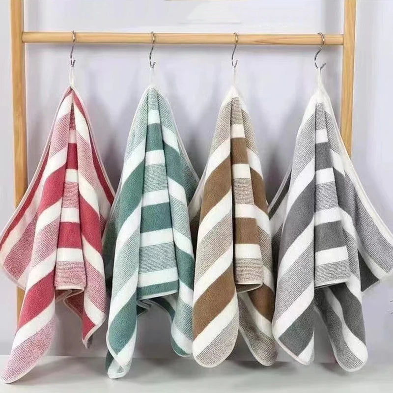 Striped Pattern Towel Set Soft Hand Towel Bath Towel Quick Drying Absorbent Towels For Bathroom Towel Soft and Thick