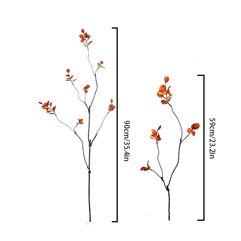 59/90cm Maple Leaf Branch Artificial Fall Leave Bouquet Fake Plant Flower Arrangement Wedding Decoration Living Room Home Decor