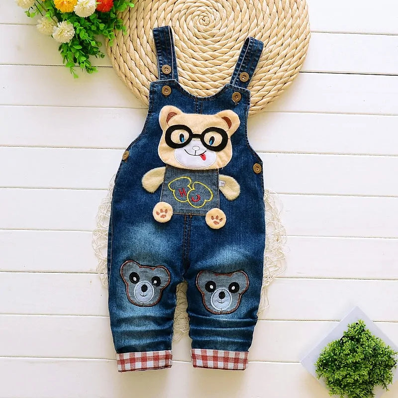 IENENS Toddler Boys' Denim Overalls Jeans Jumpsuit