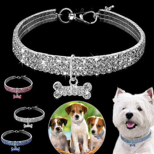 Exquisite Bling Crystal Dog Collar