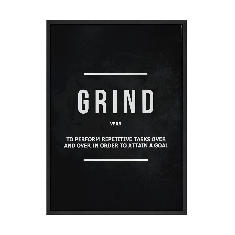 Grind Hustle Execution Wall Art Canvas Prints