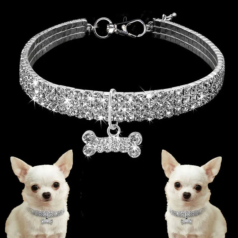 Exquisite Bling Crystal Dog Collar