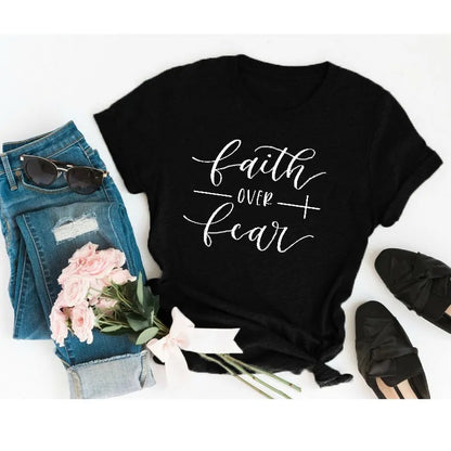 Faith Over Fear Christian T-Shirt