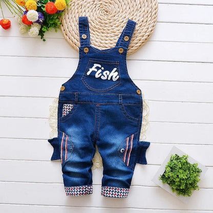 IENENS Toddler Boys' Denim Overalls Jeans Jumpsuit