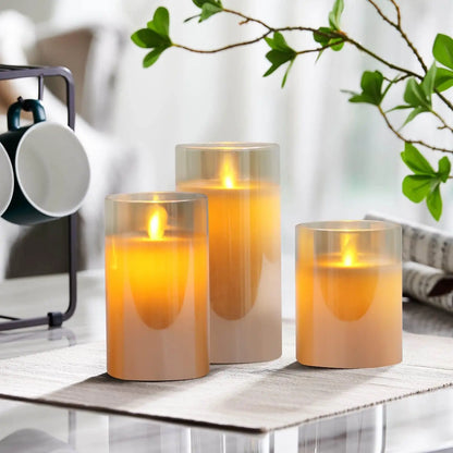 USB Rechargeable LED Pillar Candles