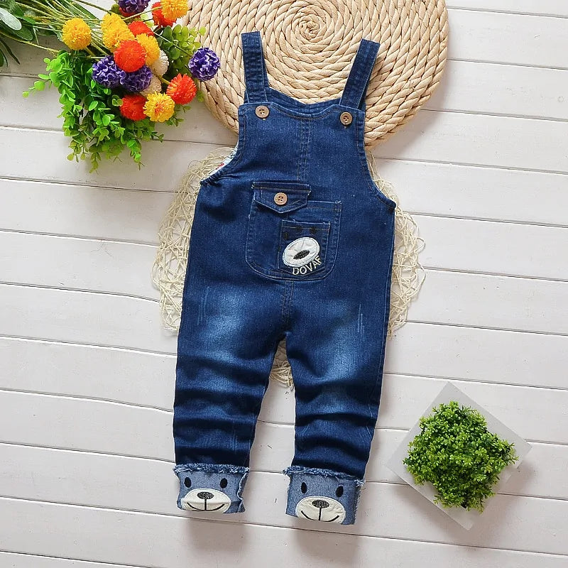 IENENS Toddler Boys' Denim Overalls Jeans Jumpsuit