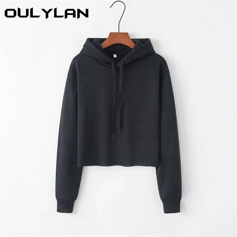 Oulylan Women's Crop Hoodies Sweatshirts