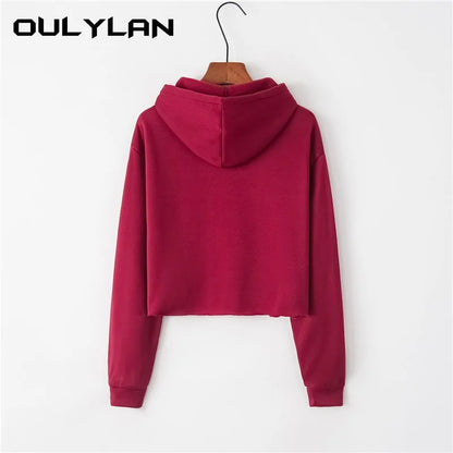 Oulylan Women's Crop Hoodies Sweatshirts